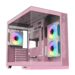 کیس کامپیوتر اوست مدل AWEST GT-AQ12-MP Pink - Image 3